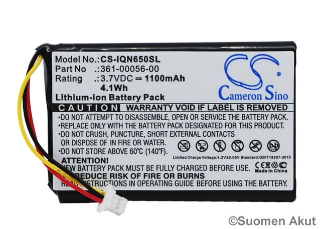 Garmin GPS-Akku 3.7v 1000mAh NUVI 65 - Garmin navigaattorin akut - 4894128096016 - 1