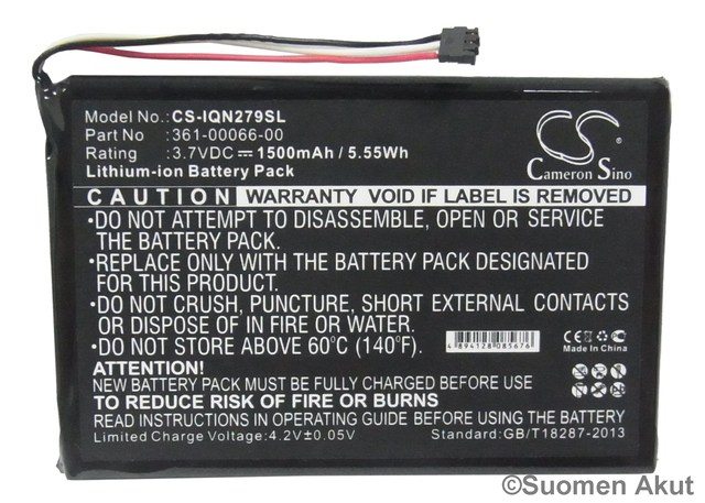 Garmin GPS-akku 3.7v 1500mAh Nuvi 2757 - Garmin navigaattorin akut - 4894128085676 - 1