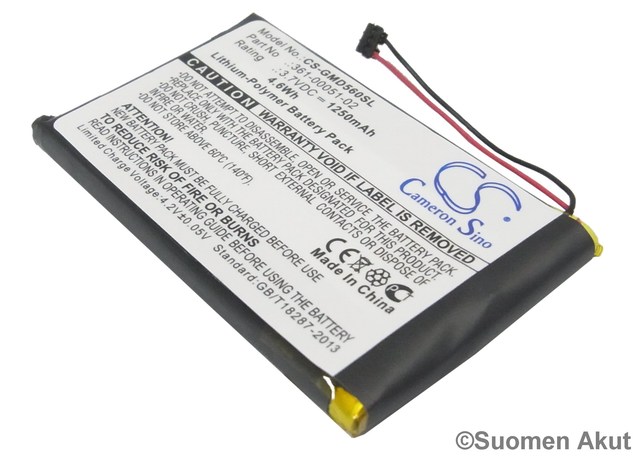 Garmin GPS-akku Li-Po 3.7v 1250mAh - Garmin navigaattorin akut - 4894128058106 - 1