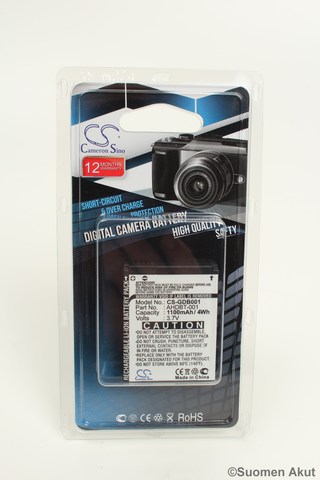 Gopro akku 3.7v 1100mAh liion AHDBT-001 - GoPro kameranakut - 4894128032526 - 1