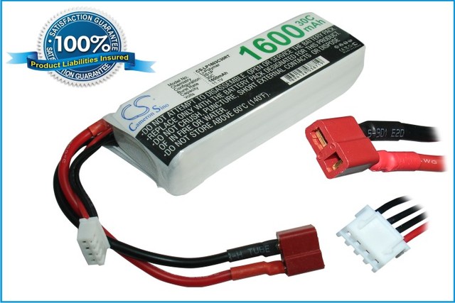 Li-polymer akku 11.1v 1600mah 94x31x26 - Li-polymer kennot/akut - 4894128038696 - 1