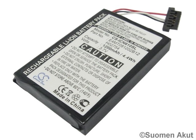 Navman N60i GPS-akku Liion 3.7v1200mAh - Muiden merkkien navigaattorien akut - 4894128027546 - 1