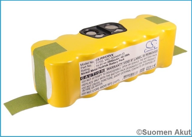 Roomba-500 akku 14.4v 2,8Ah Ni-mh CS - Robotti- ja varsi-imurin akut - 4894128053736 - 1