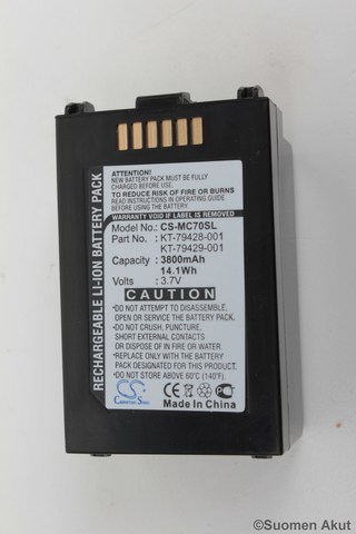 Symbol akku 3,7v 3800mAh Liion MC70 - Viivakoodinlukija-akut - 4894128003656 - 1