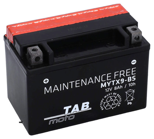 TAB Mp-Akku YTX9-BS/MYTX9-BS 12V 8Ah 120A - AGM MP- ja kelkan akut - 8435336180546 - 1