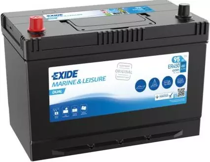 Exide Dual Marine ER450 12V 95Ah/450Wh - Exide vene- ja vapaa-ajan akut - 3661024035996 - 1