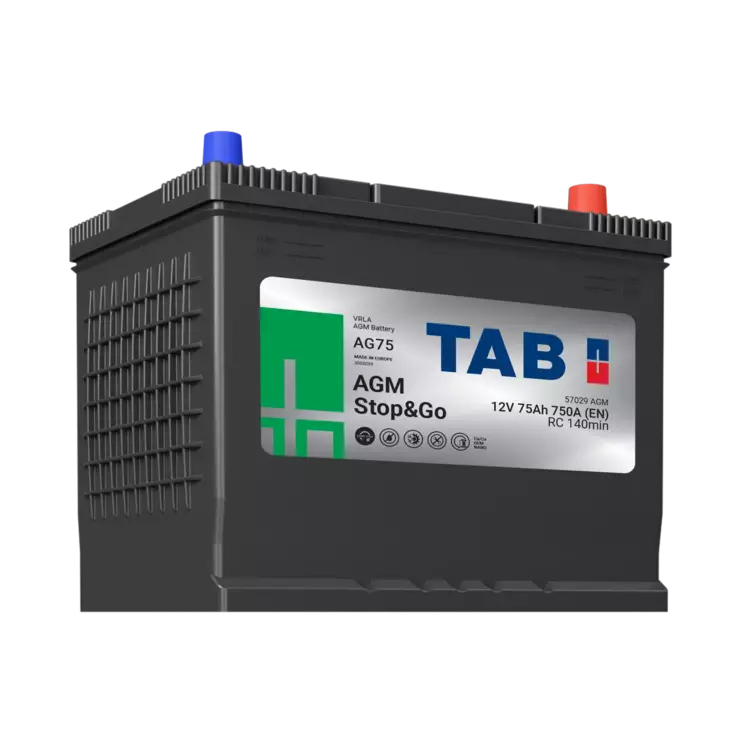 TAB AGM Stop&Go AG75 12V 75Ah 750A(EN - Tab käynnistysakut - 3838807051416 - 2