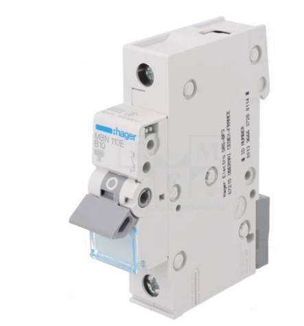 Automaattisulake Hager MBN110E 10A - Sulakkeet - 121357 - 1