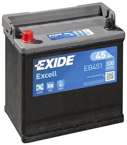 Exide Excell EB451 12V 45Ah - Exide käynnistysakut - 3661024034487 - 1