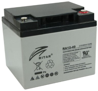 Ritar Agm-Akku 12v 40Ah RA12-40-F11 - AGM ajovoima- ja teollisuusakut - 889967 - 1