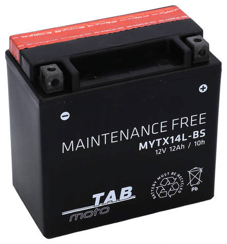 TAB Mp-Akku YTX14L-BS/MYTX14L-BS 12V 12Ah 180A - AGM MP- ja kelkan akut - 8435336180607 - 1