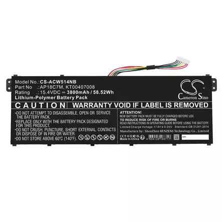 Tietokoneen Akku ACER 15,4V 3800mA(676) - Acer kannettavan akut - 4894128186717 - 1