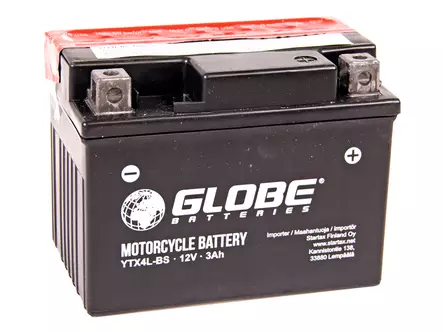 Globe Mp-Akku YTX4L-BS 12V 3Ah 50A - AGM MP- ja kelkan akut - 6438255985027 - 1