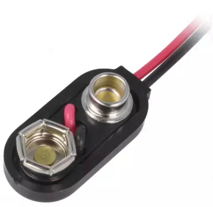 9V Neppariliitin johdolla. - Virransyöttöliittimet - 100017 - 1