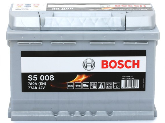 Bosch S5 008 12V 77Ah 780A - Bosch käynnistysakut - 4047023479617 - 1