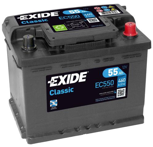 Exide Classic EC550 12V 55Ah - Exide käynnistysakut - 3661024034807 - 1