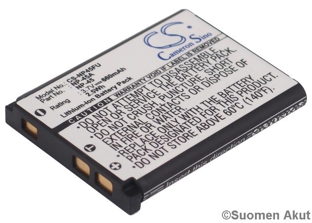 Fuji akku NP-45 3.7V 660mAh Liion - Fuji kameranakut - 4894128019497 - 1