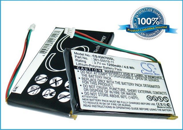 Garmin GPS-akku 3.7v 1250mAh Lion Nro:1 - Garmin navigaattorin akut - 4894128027997 - 1