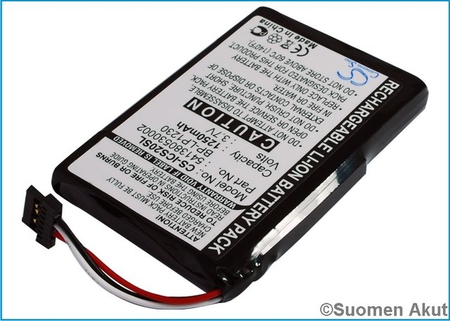 Navman S20 GPS-akku Liion 3.7v1250mAh - Muiden merkkien navigaattorien akut - 4894128021087 - 1