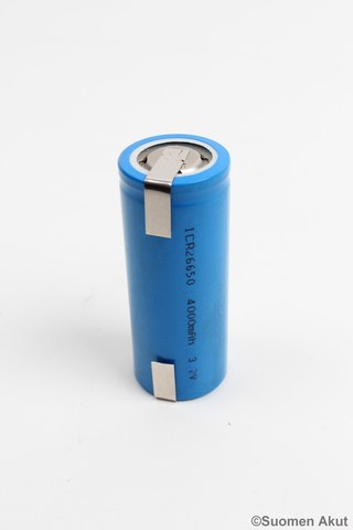 Power Plus ICR26650 Li-ion 3,7v 4000mAjk - Liion Juotoskorvalliset kennot - 0074537 - 1