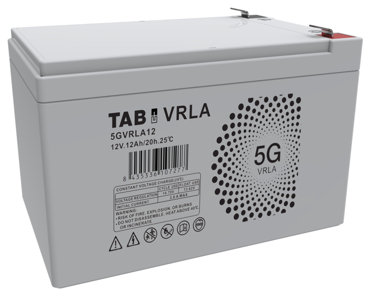 TAB Agm-akku 5GVRLA12 12V 12Ah - AGM ajovoima- ja teollisuusakut - 8435336107277 - 1