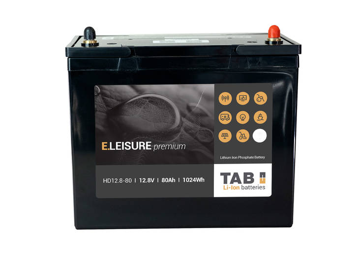 Tab HD12-80 Premium SOC akku 12,8V 80Ah 1024Wh - Li-ion ajovoima- ja teollisuusakut - 3838807550117 - 1
