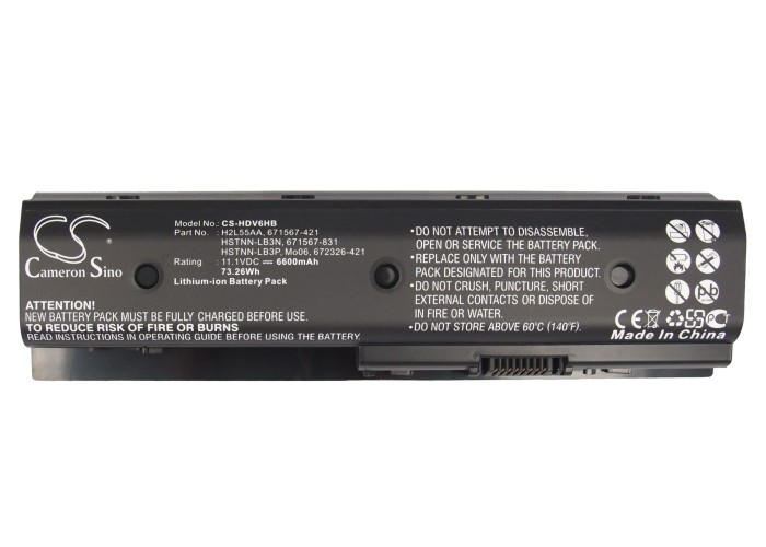 Tietokoneen Akku HP 11.1V 6600mAh (447) - Hp kannettavan akut - 4894128079637 - 1