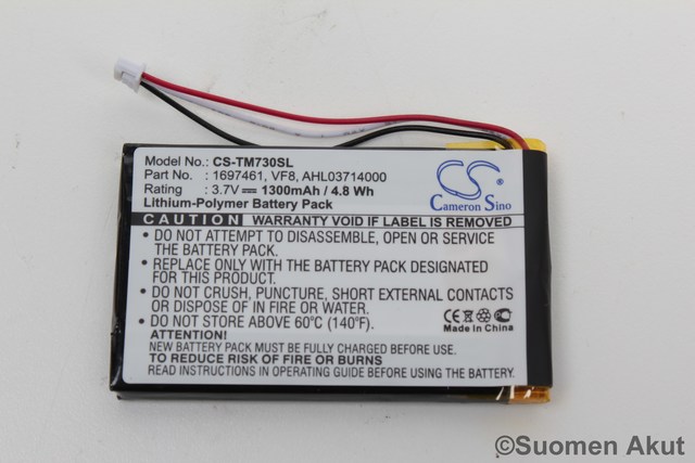 TomTom akku 3.7V 1300mAh Tarvikeakku - TomTom navigaattorin akut - 4894128027027 - 1