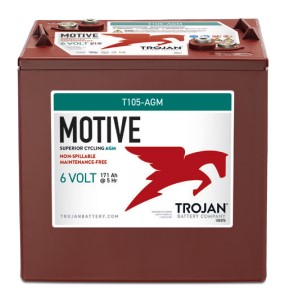 Trojan akku T105-AGM 6V 217Ah/20hr - Putki- ja massalevyakut - 5123447 - 1