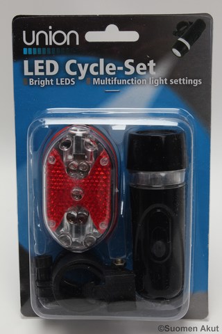 Union 5 Led pyörän lamppu+takalamppu - Taskulamput - 4250175831817 - 1