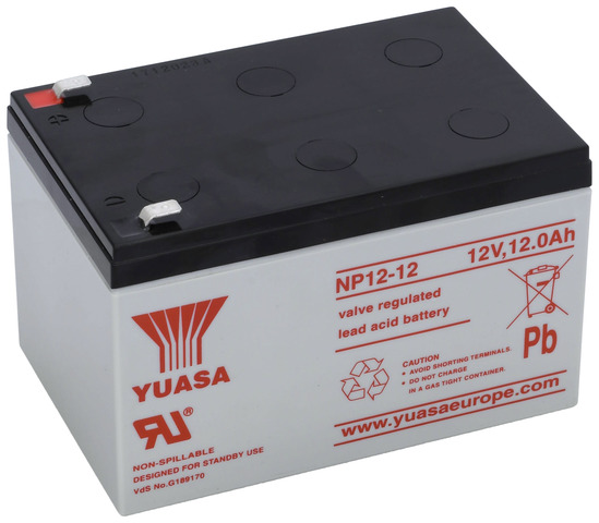 Yuasa Agm-akku 12V 12Ah NP12-12 - AGM ajovoima- ja teollisuusakut - 2123477 - 1