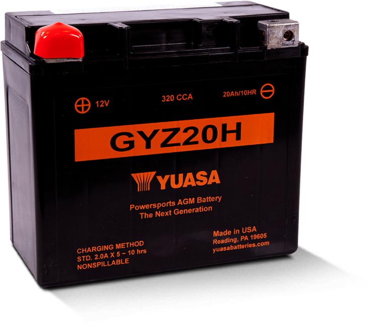 Yuasa Mp-Akku GYZ20H 12V 20Ah/10HR 320A - AGM MP- ja kelkan akut - 048493827247 - 1