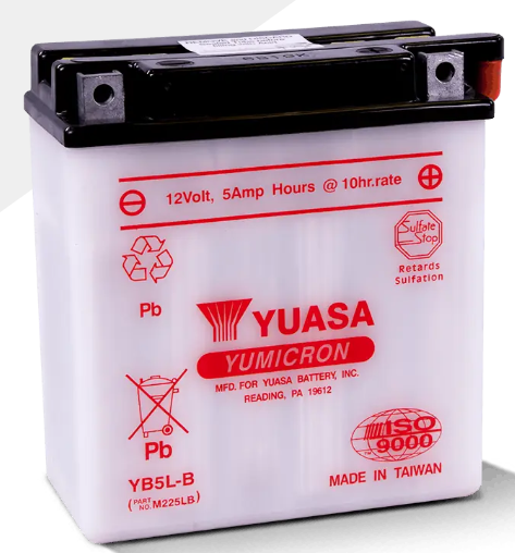 Yuasa Mp-Akku YB5L-B 12V 5.3Ah 60A - MP- ja kelkan korkilliset vakioakut - 5050694001987 - 1