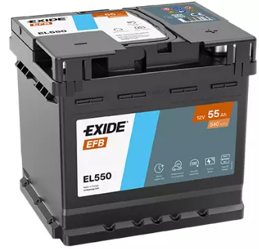 Exide Akku 12v 55Ah EL550 Start-Stop EFB - Exide käynnistysakut - 3661024036757 - 1