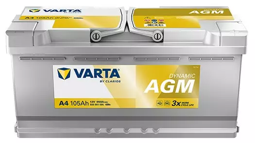 Varta Start Stop AGM A4 XEV12V 105Ah 950A (EN) - Varta käynnistysakut - 4016987167267 - 1