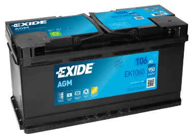 Exide Agm-akku 12v 106Ah 950A(En) EK1060 - Exide käynnistysakut - 3661024037938 - 1