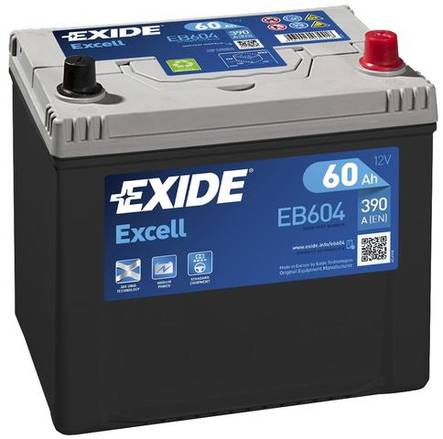 Exide Excell EB604 12V 60Ah - Exide käynnistysakut - 3661024034418 - 1