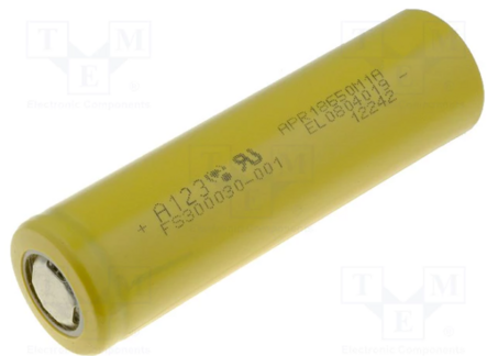 Lifepo4 APR18650M1 A123 3.3v 950mAh - LiFePO4 Kennot ja piirikortit - 0903018 - 1