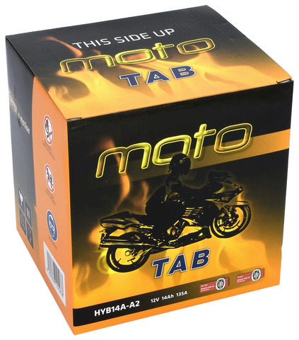 TAB Mp-Akku YB14A-A2/HYB14A-A2 12V 14Ah 135A - MP- ja kelkan korkilliset vakioakut - 8435336101978 - 2