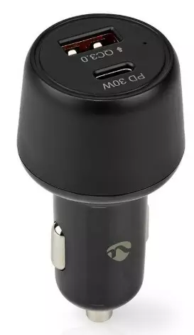 Nedis 12V/24V USB autolaturi 2 porttia - Autopistokelaturit mobiililaitteisiin - 5412810293438 - 1