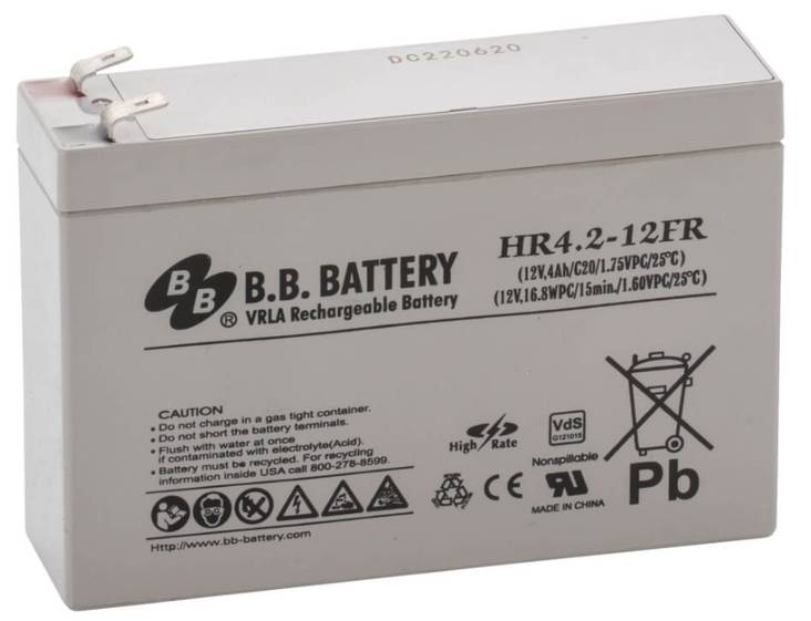 B.B.Battery HR4.2-12FR Agm-Akku12v4.2Ah - AGM ajovoima- ja teollisuusakut - 1254788 - 1