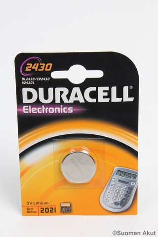 CR2430 3V Lithiumparisto 1kpl Blist Dura - CR2430 3V lithiumparistot - 5000394030398 - 1