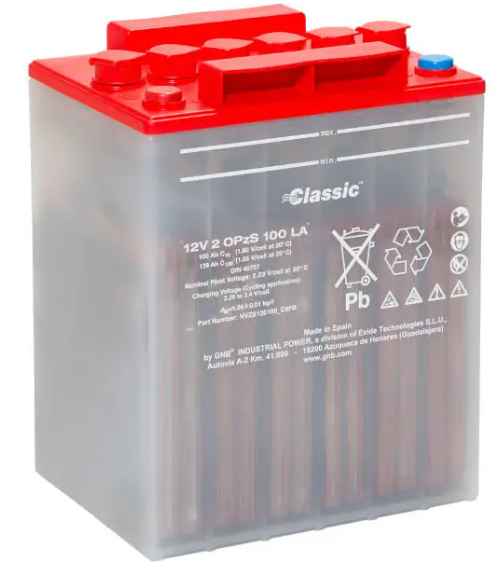 Exide Classic akku 12v 2 OPZS 100Ah/10hr - Putki- ja massalevyakut - 40008 - 1