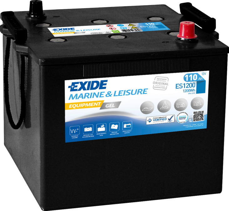 Exide geeliakku ES1200 12v 110Ah - Geeli ajovoima- ja teollisuusakut - 3661024035798 - 1