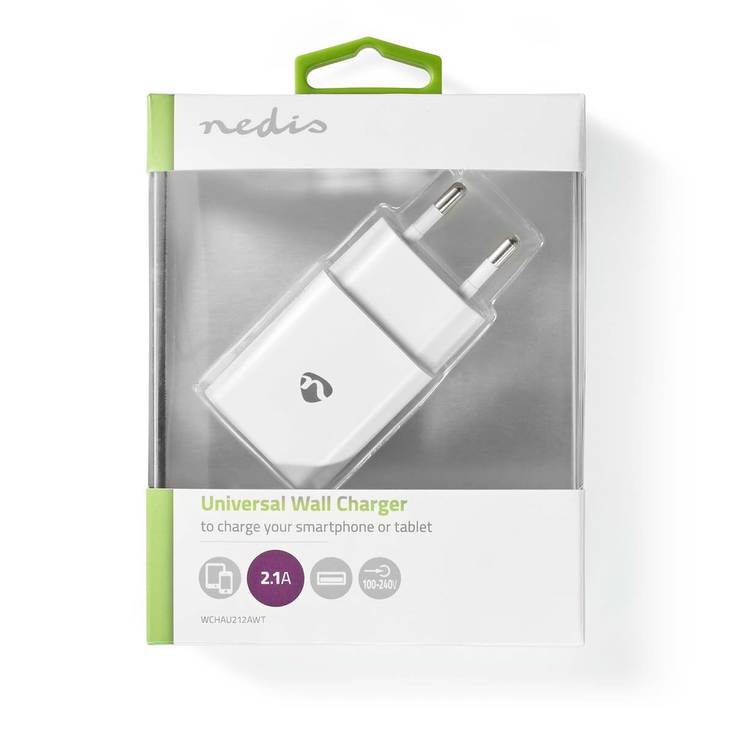 Nedis verkkolaturi 1 USB portti 2.1A - Mobiililaitelaturit - 5412810330058 - 1