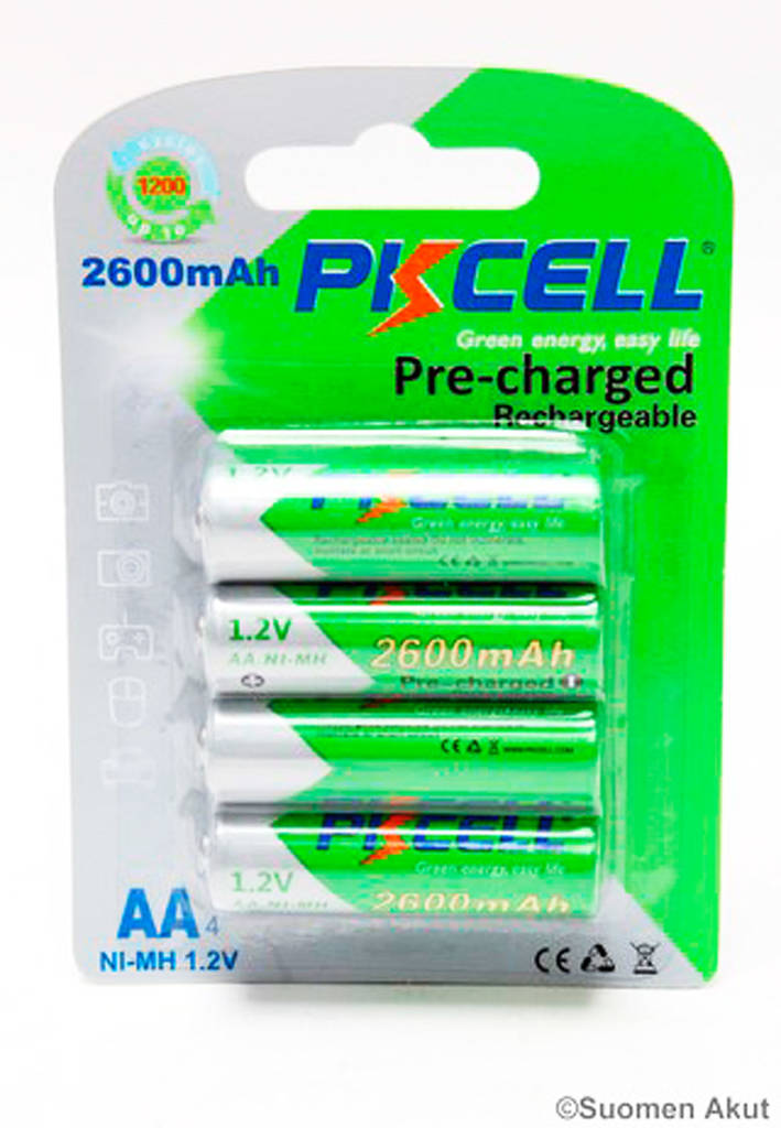 PKCELL AA Ready To Use 1.2v 2600mah - AA & AAA Akut ja kennot - 6942449546258 - 1