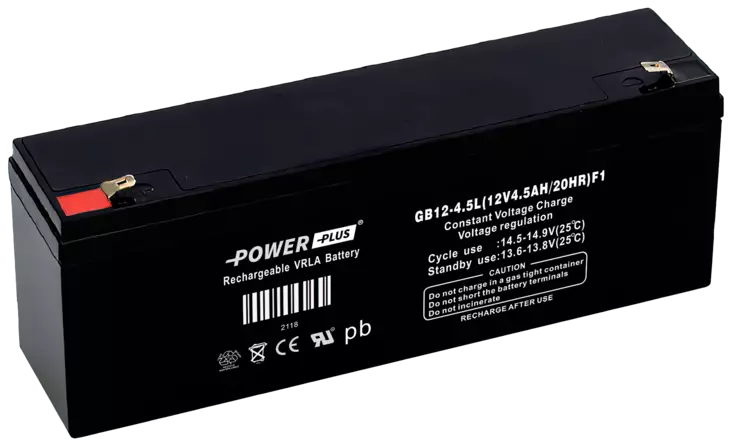 Power Plus Agm-akku 12V 4,5Ah pitkä - AGM ajovoima- ja teollisuusakut - 2118 - 3