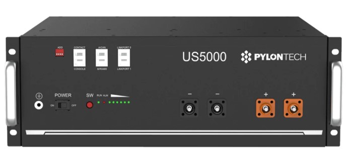 Pylontech US5000 48V/4,8kWh LiFepo4 - Li-ion ajovoima- ja teollisuusakut - 2132110038 - 1