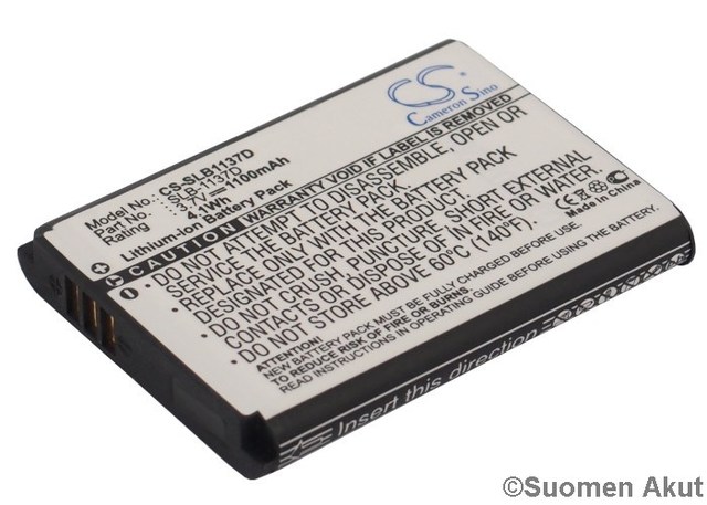 Samsung 3.7v 1100mAh SLB-1137D Li-ion - Samsung kameranakut - 4894128005308 - 1