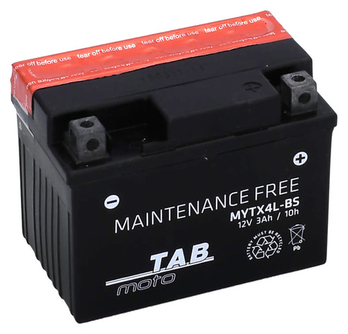 TAB Mp-Akku YTX4L-BS/MYTX4L-BS 12V 3Ah 50A - AGM MP- ja kelkan akut - 8435336180508 - 1